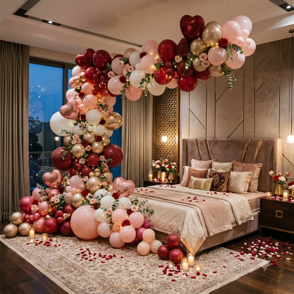 Love theme heart balloon room decoration