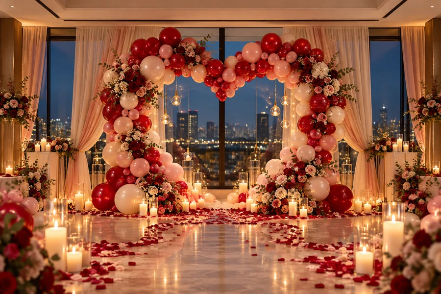 Love Theme Decoration in Chandigarh by Baby balloon decoration Chandigarh
